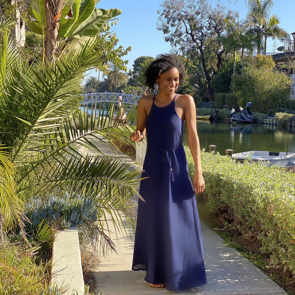 CALLIE MAXI Black DRESS Flattering Fit