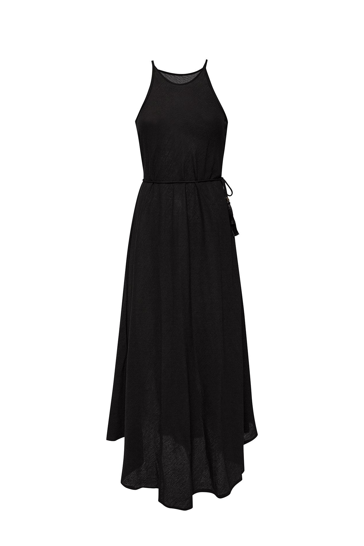 CALLIE MAXI Black DRESS Flattering Fit