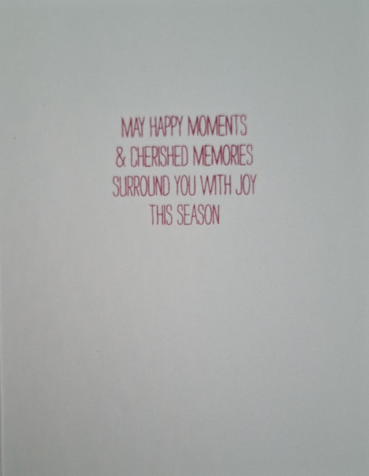 Christmas Wreath Inside Sentiment Greeting Card | Crafty Monkey