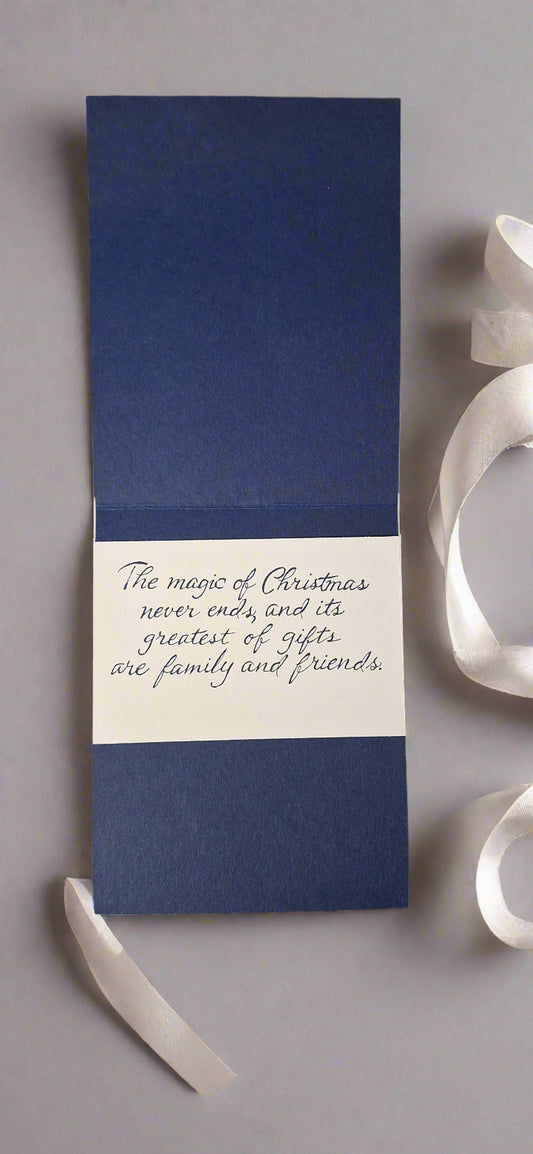 Festive Flurry Silver Snowflake Greeting Card DIY Crafts Project, inside View | Crafty Monkey