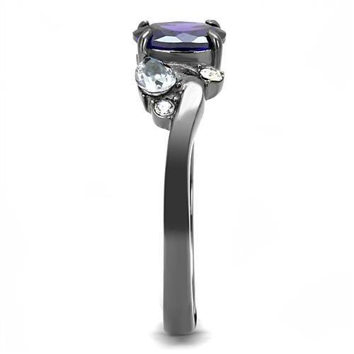 IP Light Black (IP Gun) Stainless Steel Ring with AAA Grade Quality