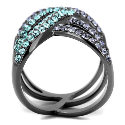 IP Light Black (IP Gun) Stainless Steel Ring with Top Grade Materials