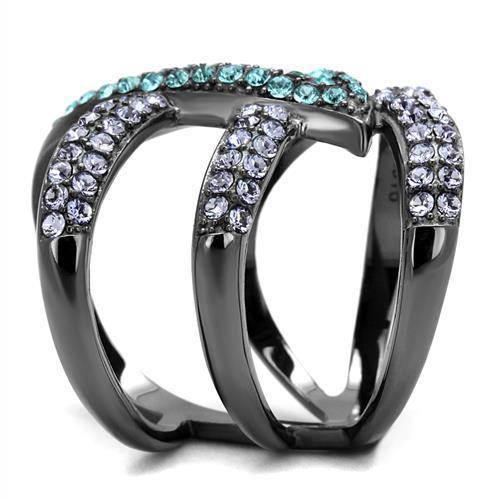 IP Light Black (IP Gun) Stainless Steel Ring with Top Grade Materials