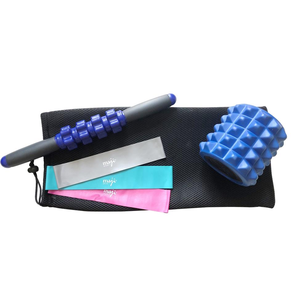 Muscle Recovery Massage Gear & 3 Pack Resistance Band Workout Gear, bundle view | Crafty Monkey