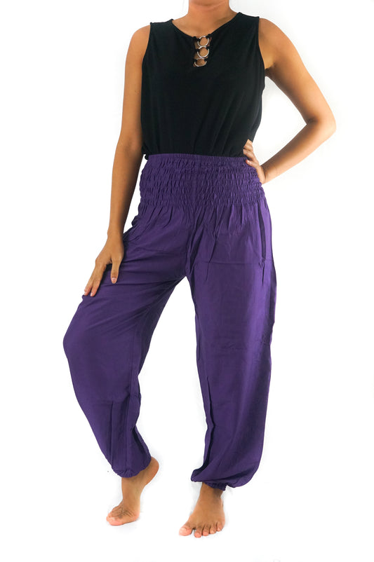 Purple Boho Pants Hippie Pants Yoga Pants Harem
