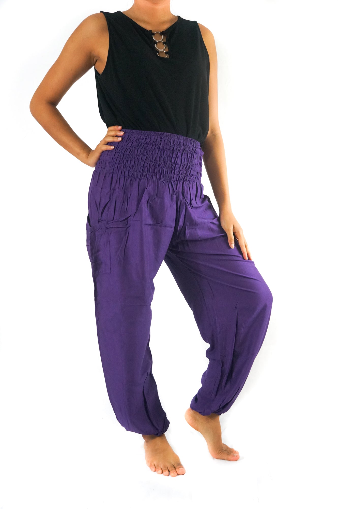 Purple Boho Pants Hippie Pants Yoga Pants Harem
