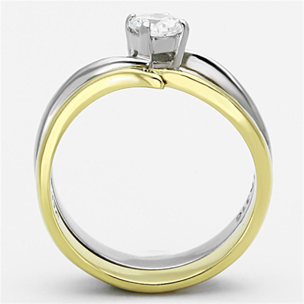 Two-Tone IP Gold (Ion Plating) Stainless Steel Ring