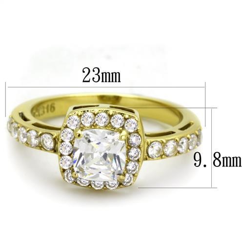 Women Stainless Steel Cubic Zirconia Rings