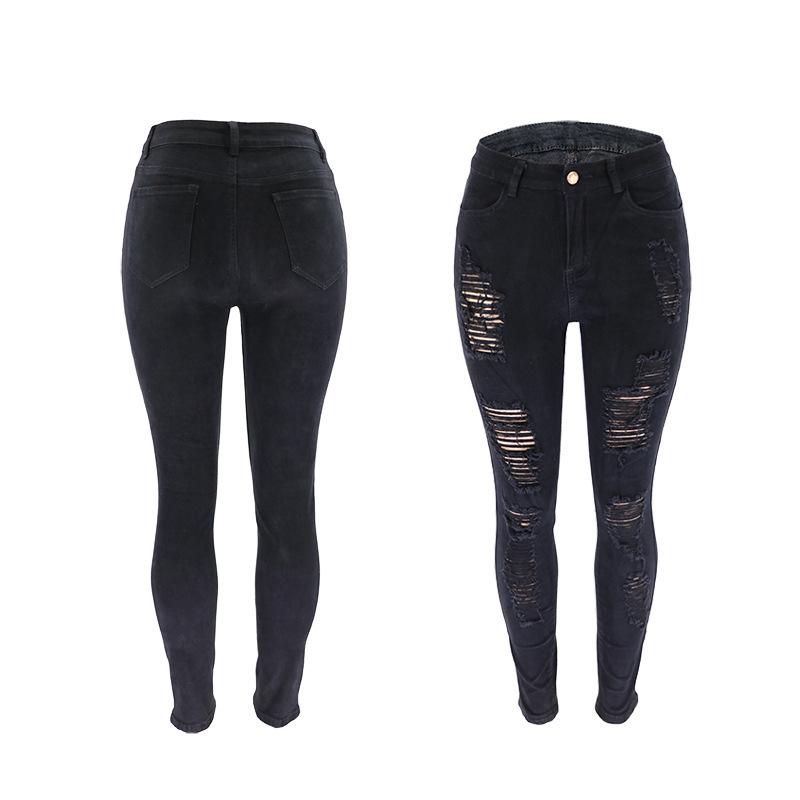 Women's Black Fitted Rear View High Rise Jeans-Jeans-Crafty Monkey