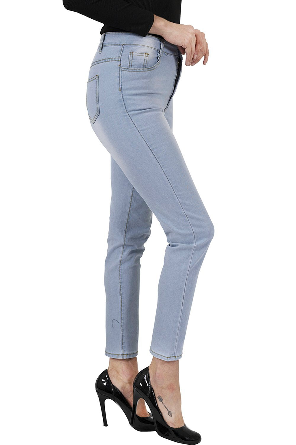 Benedict Skinny Jeans delivers a perfect fit exemplifying style, comfort, side view | Crafty Monkey