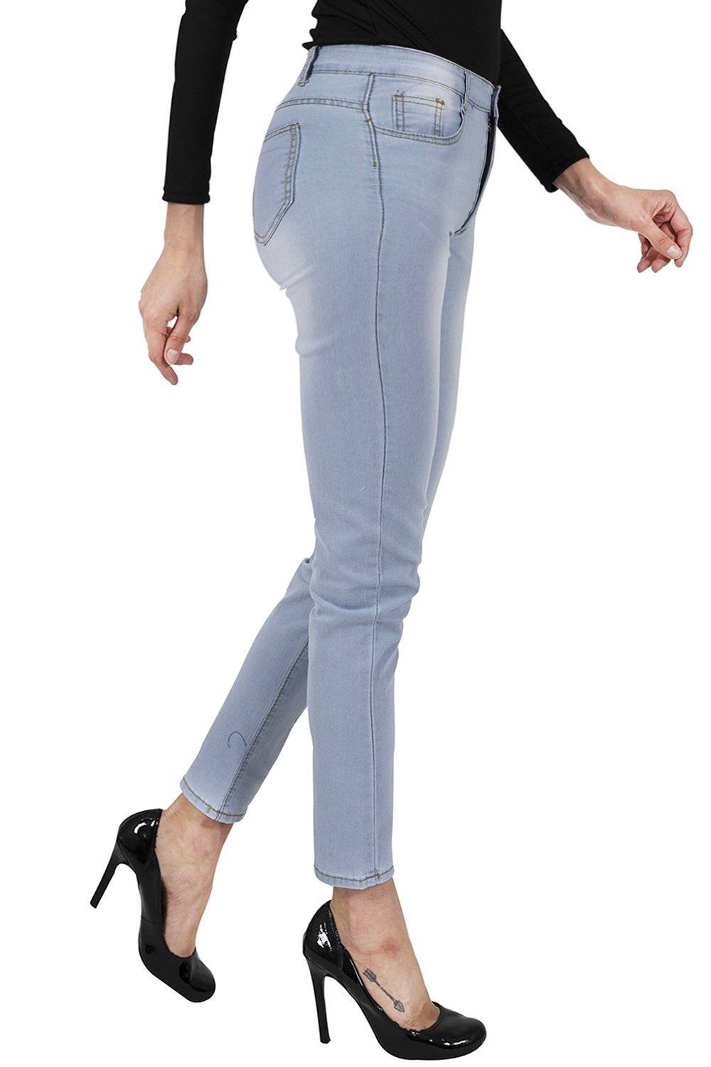 Benedict Skinny Jeans delivers a perfect fit exemplifying style, comfort, side view | Crafty Monkey