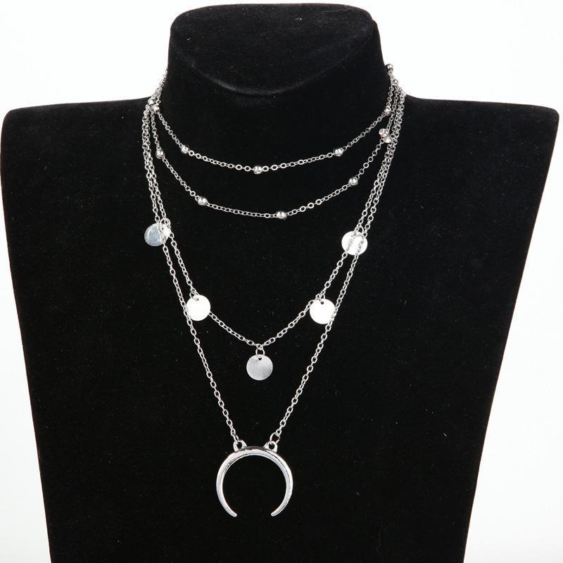 Crescent Horn Moon Necklace