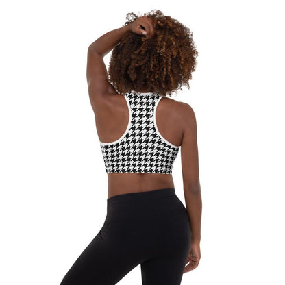Houndstooth Fitness Legging Workout Wear Set, review view | Crafty Monkey
