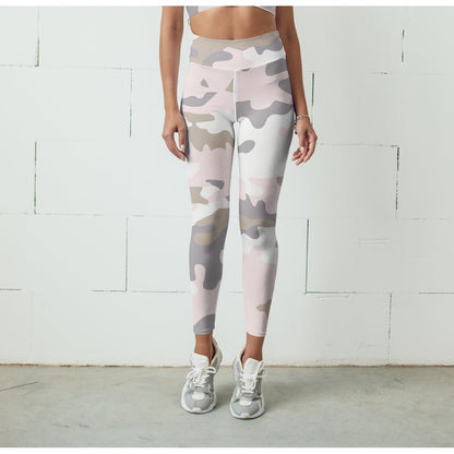Pink Camo Leggings, Capris, Shorts