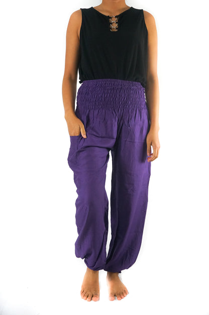 Purple Boho Pants Hippie Pants Yoga Pants Harem