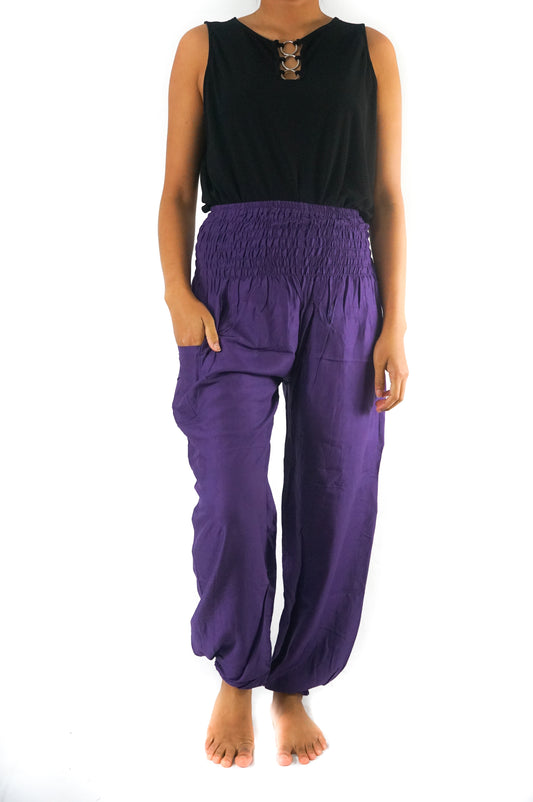 Purple Boho Pants Hippie Pants Yoga Pants Harem