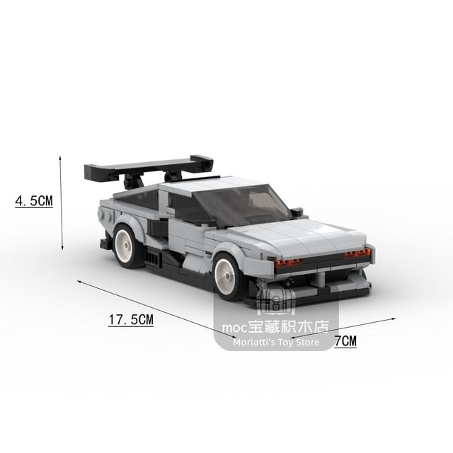 Racing Sports Car Building Blocks Left Side of Car |Crafty Monkey