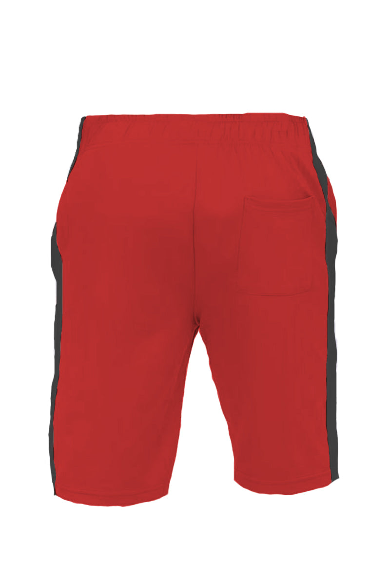 MEN'S SINGLE STRIPE RED DRAWSTRING SHORTS