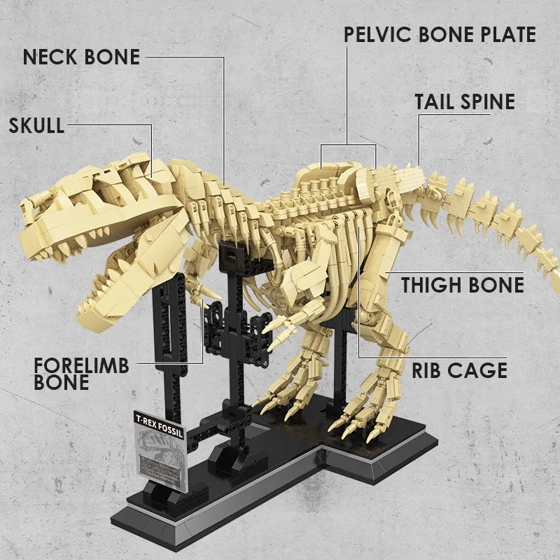 T Rex Building Post T-Rex Dinosaur Fossil Building Blocks | Crafty Monkey
