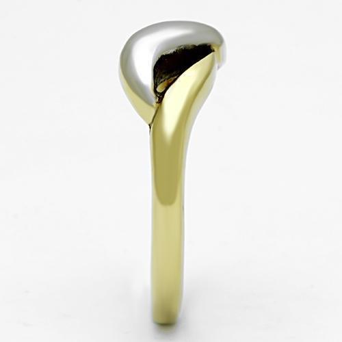 Two-Tone IP Gold (Ion Plating) Stainless Steel Ring