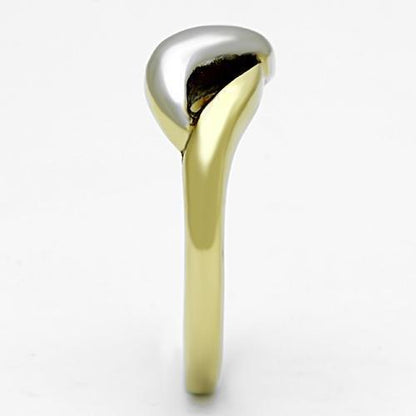 Two-Tone IP Gold (Ion Plating) Stainless Steel Ring
