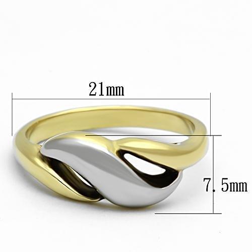 Two-Tone IP Gold (Ion Plating) Stainless Steel Ring