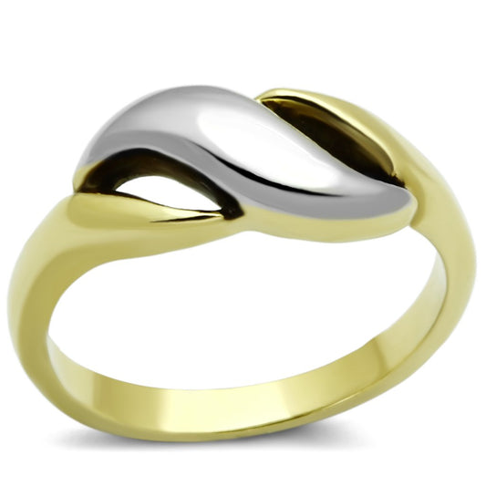 Two-Tone IP Gold (Ion Plating) Stainless Steel Ring