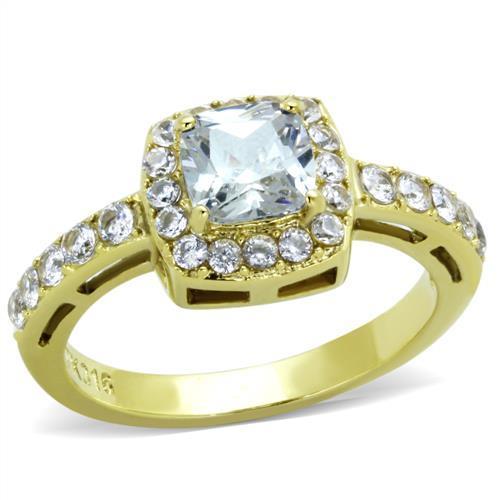 Women Stainless Steel Cubic Zirconia Rings