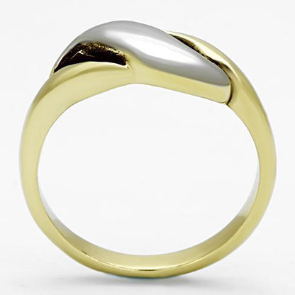 Two-Tone IP Gold (Ion Plating) Stainless Steel Ring