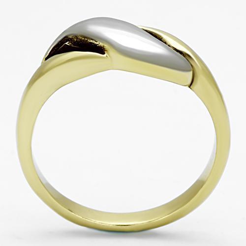 Two-Tone IP Gold (Ion Plating) Stainless Steel Ring
