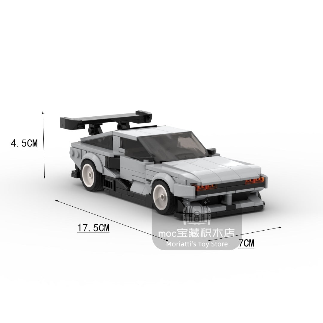 Racing Sports Car Building Blocks Side view with dimensions | Crafty Monkey